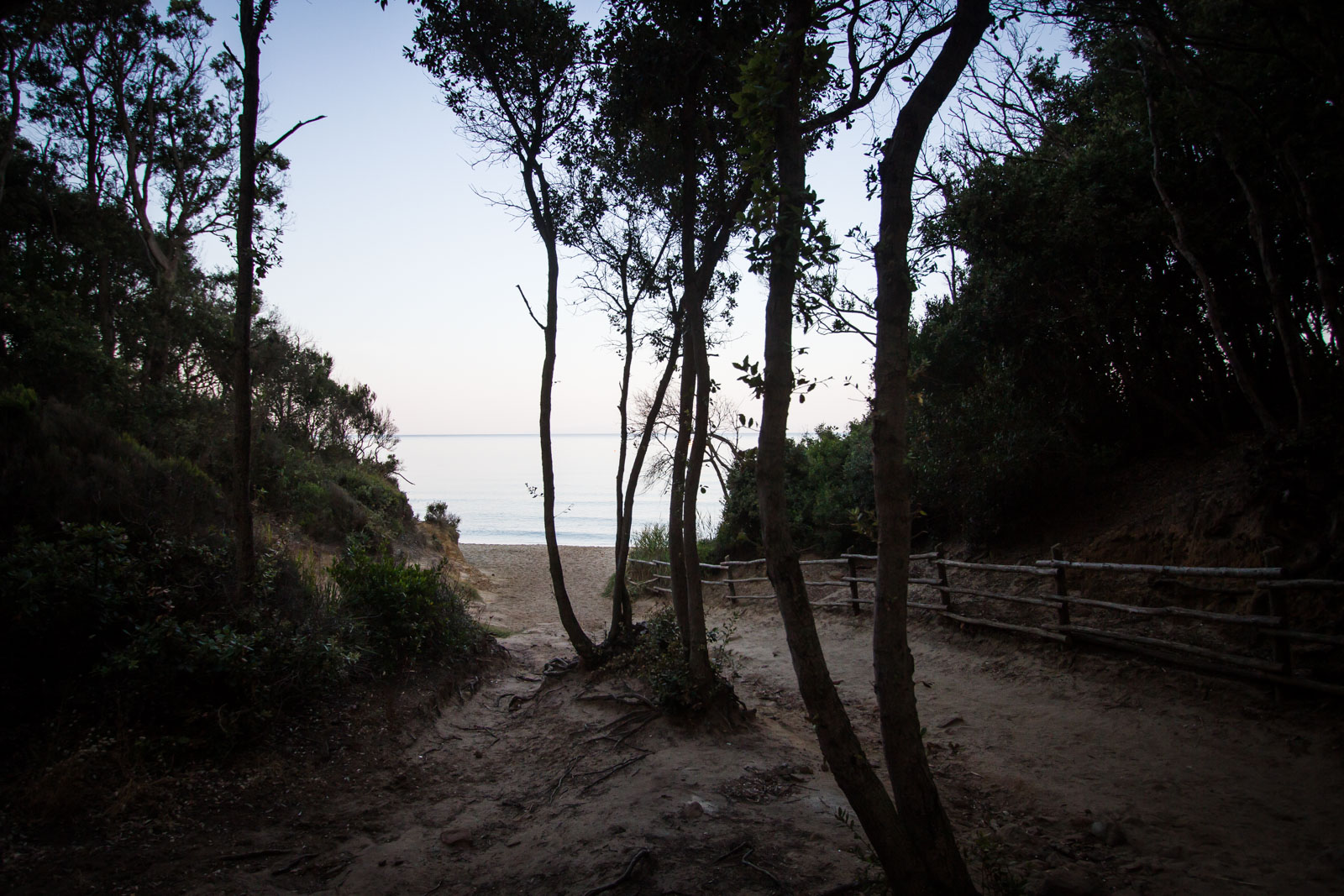 L'arrivo alla spiaggia di Cala Violina